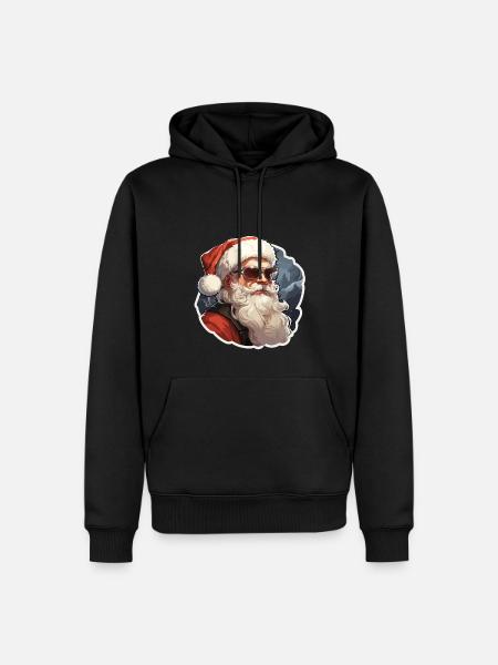 Santa Claus - illustration - Men’s Premium Organic Hoodie - black