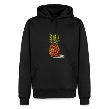 Ananas - Illustration - Männer Premium Bio Hoodie - Schwarz - Vorne - Nico (187cm)
