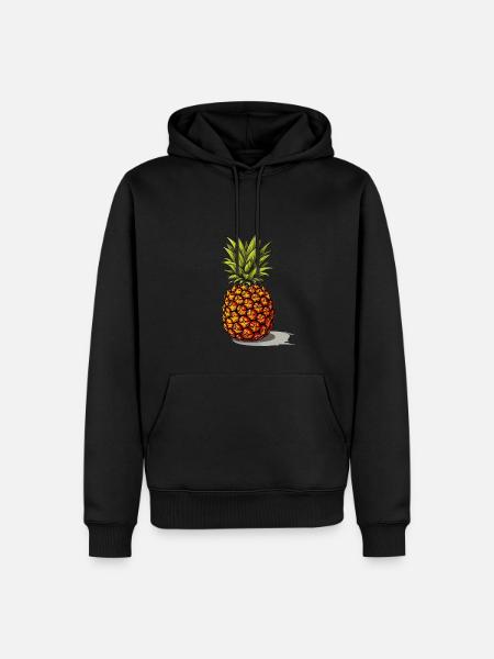 Pineapple - illustration - Men’s Premium Organic Hoodie - black