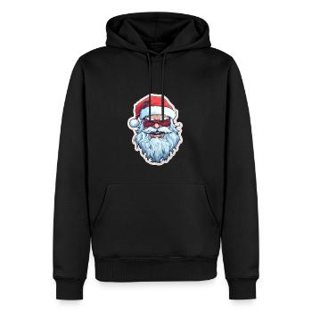 Père Noël - illustration - Sweat à capuche Premium bio Homme - noir - Devant - Nico (187cm)