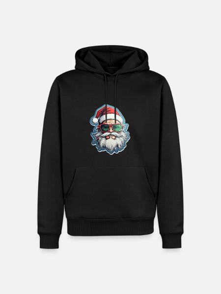 Santa Claus - illustration - Men’s Premium Organic Hoodie - black