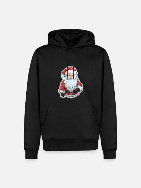 Santa Claus - illustration - Men’s Premium Organic Hoodie - black