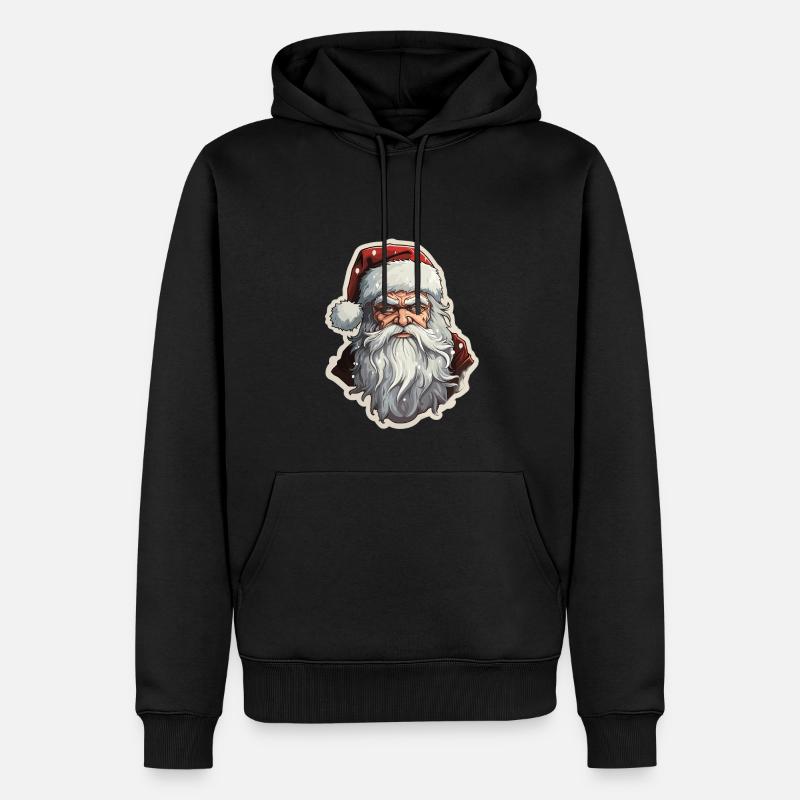 Père Noël - illustration - Sweat à capuche Premium bio Homme - noir