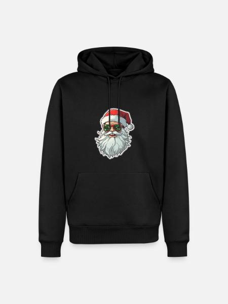 Santa Claus - illustration - Men’s Premium Organic Hoodie - black