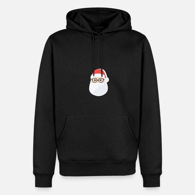 Weihnachtsmann - Illustration - Männer Premium Bio Hoodie - Schwarz