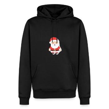 Père Noël - illustration - Sweat à capuche Premium bio Homme - noir - Devant - Nico (187cm)