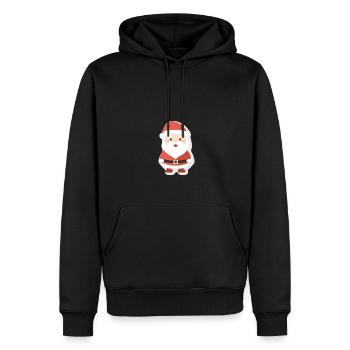 Weihnachtsmann - Illustration - Männer Premium Bio Hoodie - Schwarz - Vorne - Nico (187cm)