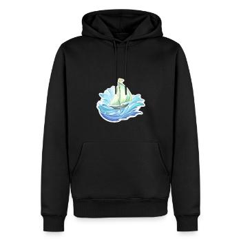 Segelboot - Illustration - Männer Premium Bio Hoodie - Schwarz - Vorne - Nico (187cm)