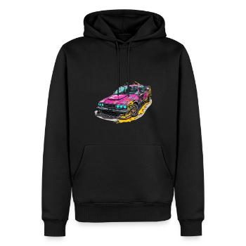 Auto - Illustration - Männer Premium Bio Hoodie - Schwarz - Vorne - Nico (187cm)