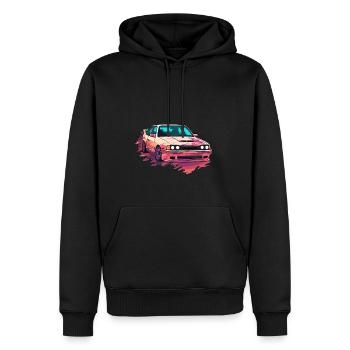 Auto - Illustration - Männer Premium Bio Hoodie - Schwarz - Vorne - Nico (187cm)