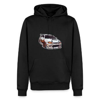 Auto - Illustration - Männer Premium Bio Hoodie - Schwarz - Vorne - Nico (187cm)