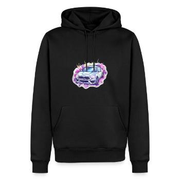 Auto - Illustration - Männer Premium Bio Hoodie - Schwarz - Vorne - Nico (187cm)
