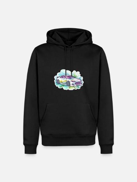 Car - Illustration - Men’s Premium Organic Hoodie - black