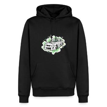 Auto - Illustration - Männer Premium Bio Hoodie - Schwarz - Vorne - Nico (187cm)