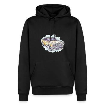 Auto - Illustration - Männer Premium Bio Hoodie - Schwarz - Vorne - Nico (187cm)