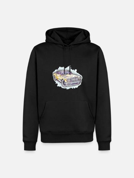 Car - Illustration - Men’s Premium Organic Hoodie - black
