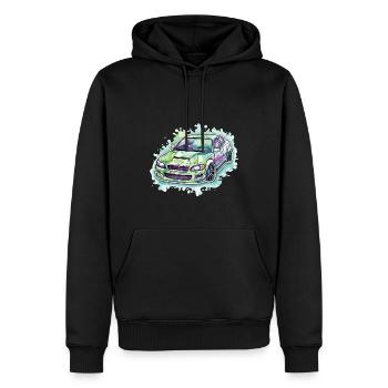 Auto - Illustration - Männer Premium Bio Hoodie - Schwarz - Vorne - Nico (187cm)
