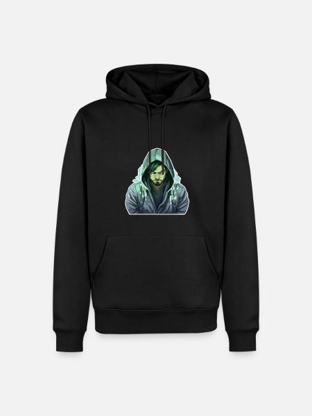 Ethical Hacker - Illustration - Men’s Premium Organic Hoodie - black