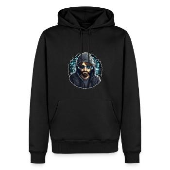 Ethical Hacker - Illustration - Men’s Premium Organic Hoodie - black - Front - Nico (187cm)