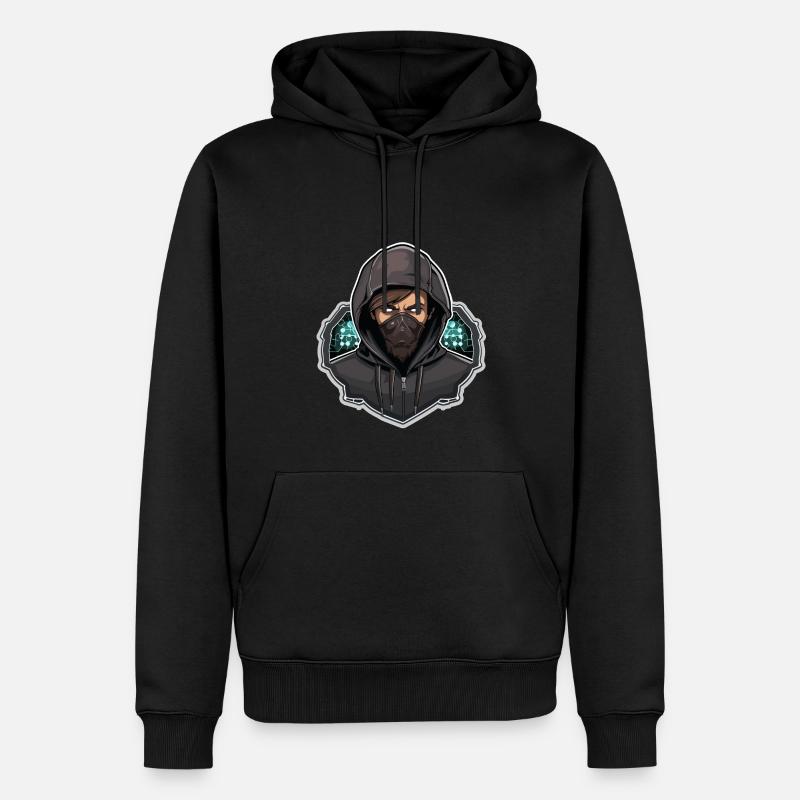 Hacker éthique - Illustration - Sweat à capuche Premium bio Homme - noir