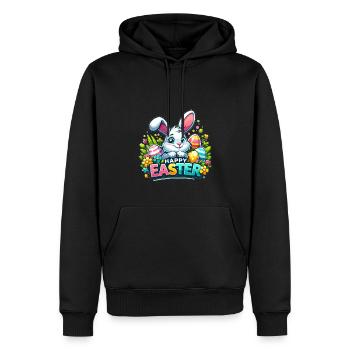 Happy Easter - Easter Bunny Illustration - Men’s Premium Organic Hoodie - black - Front - Nico (187cm)