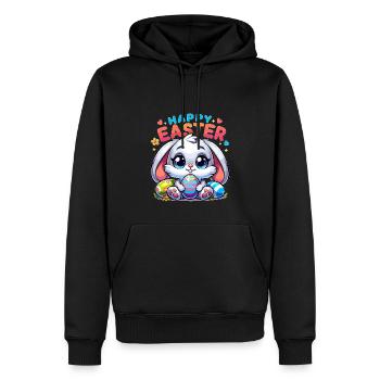 Happy Easter - Easter Bunny Illustration - Men’s Premium Organic Hoodie - black - Front - Nico (187cm)