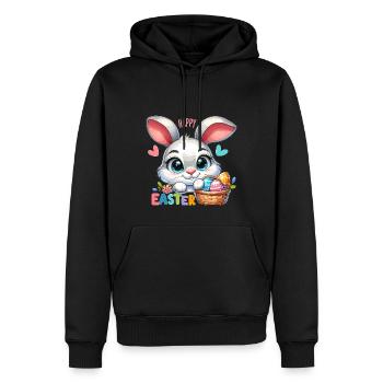 Happy Easter - Easter Bunny Illustration - Men’s Premium Organic Hoodie - black - Front - Nico (187cm)