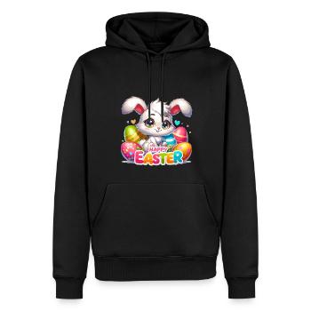 Happy Easter - Easter Bunny Illustration - Men’s Premium Organic Hoodie - black - Front - Nico (187cm)