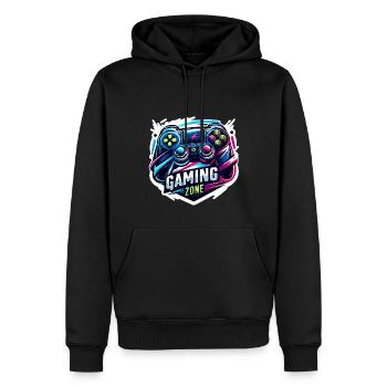 Gaming Zone - Controller Illustration - Männer Premium Bio Hoodie - Schwarz - Vorne - Nico (187cm)