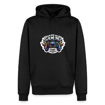 Gaming Zone - Controller Illustration - Männer Premium Bio Hoodie - Schwarz - Vorne - Nico (187cm)