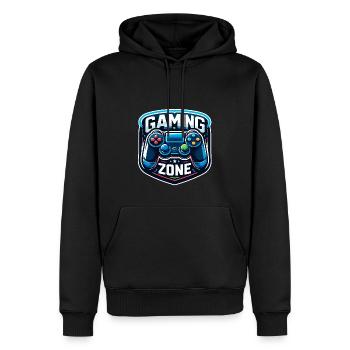 Gaming Zone - Controller Illustration - Männer Premium Bio Hoodie - Schwarz - Vorne - Nico (187cm)