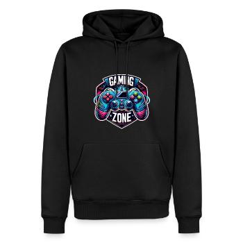 Gaming Zone - Controller Illustration - Männer Premium Bio Hoodie - Schwarz - Vorne - Nico (187cm)