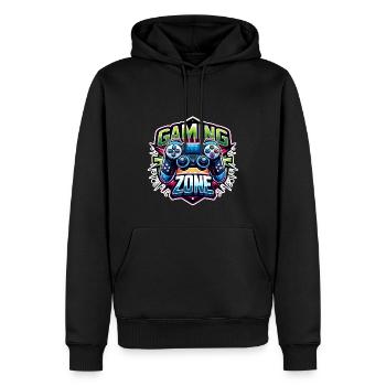 Gaming Zone - Controller Illustration - Männer Premium Bio Hoodie - Schwarz - Vorne - Nico (187cm)