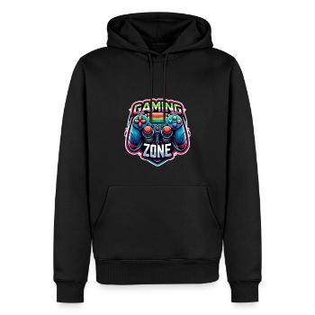 Gaming Zone - Controller Illustration - Männer Premium Bio Hoodie - Schwarz - Vorne - Nico (187cm)