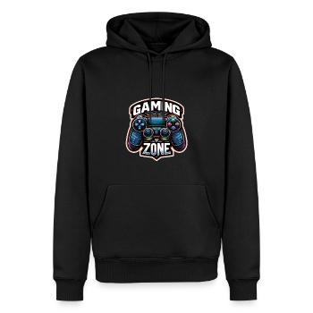Gaming Zone - Controller Illustration - Männer Premium Bio Hoodie - Schwarz - Vorne - Nico (187cm)