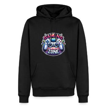 Gaming Zone - Controller Illustration - Männer Premium Bio Hoodie - Schwarz - Vorne - Nico (187cm)