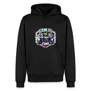 Gaming Zone - Controller Illustration - Männer Premium Bio Hoodie - Schwarz - Vorne - Nico (187cm)