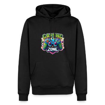 Gaming Zone - Controller Illustration - Männer Premium Bio Hoodie - Schwarz - Vorne - Nico (187cm)
