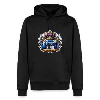 King of Gaming - Controller und Krone Illustration - Männer Premium Bio Hoodie - Schwarz - Vorne - Nico (187cm)