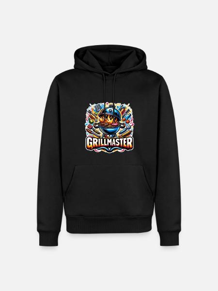 GrillMaster - Grill Illustration - Men’s Premium Organic Hoodie - black