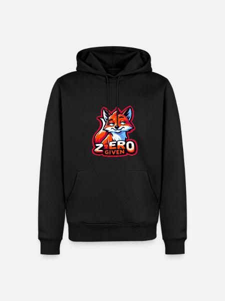 Zero Given - Fox Illustration - Men’s Premium Organic Hoodie - black