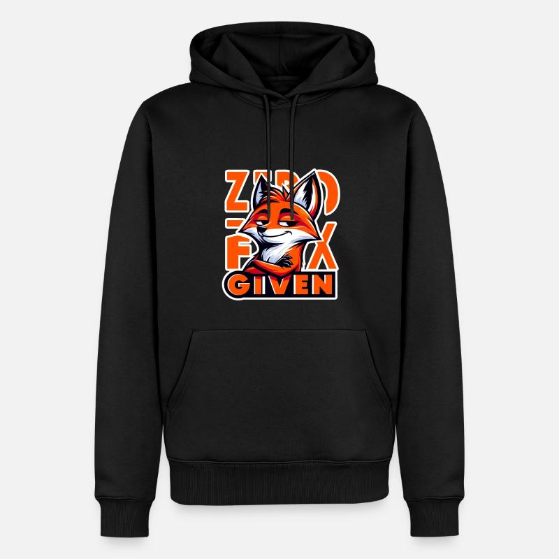 Zero Given - Fuchs Illustration - Männer Premium Bio Hoodie - Schwarz