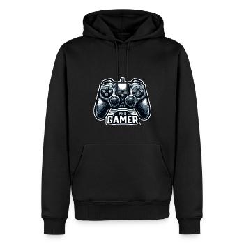 Pro Gamer - Controller Illustration - Männer Premium Bio Hoodie - Schwarz - Vorne - Nico (187cm)
