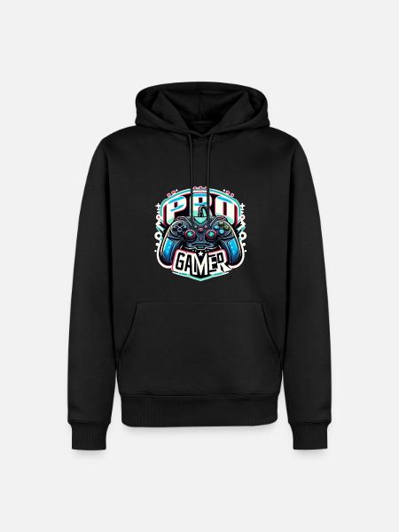 Pro Gamer - Controller Illustration - Men’s Premium Organic Hoodie - black