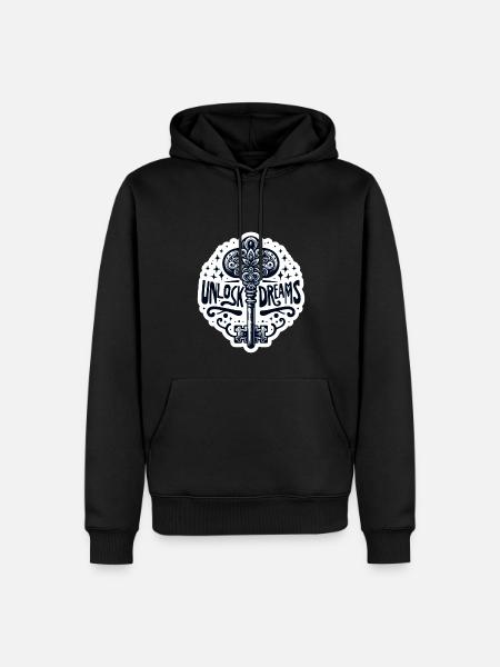 Unlock Dreams - Key Illustration - Men’s Premium Organic Hoodie - black