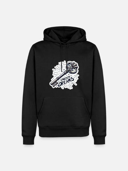 Unlock Dreams - Key Illustration - Men’s Premium Organic Hoodie - black