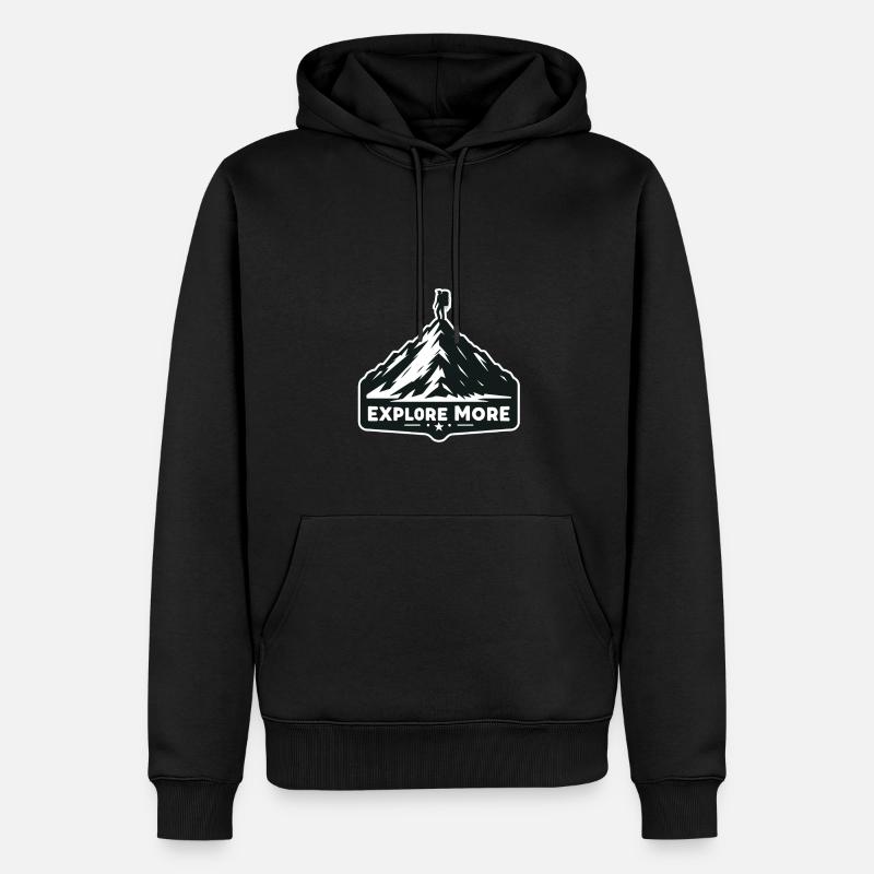 En savoir plus - Wanderer - Sweat à capuche Premium bio Homme - noir
