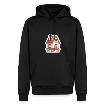 Home Sweet Home - Illustration de maison - Sweat à capuche Premium bio Homme - noir - Devant - Nico (187cm)
