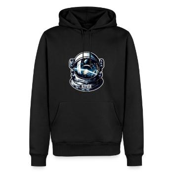 Dream Big - Astronaut Illustration - Männer Premium Bio Hoodie - Schwarz - Vorne - Nico (187cm)