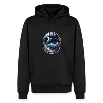 Dream Big - Astronaut Illustration - Männer Premium Bio Hoodie - Schwarz - Vorne - Nico (187cm)